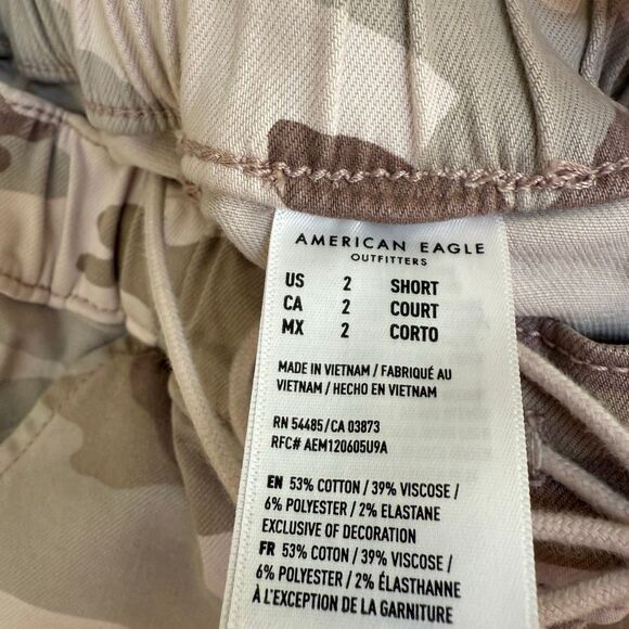American Eagle Desert Camo Jogger Pants cotton blend Stretchy Camouflage 2 short - Picture 5 of 8